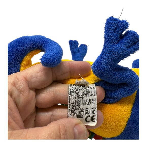Ganz Webkinz CHAMELEON Yellow Blue 12 in Stuffed Animal Plush Toy NO CODE - Picture 8 of 9